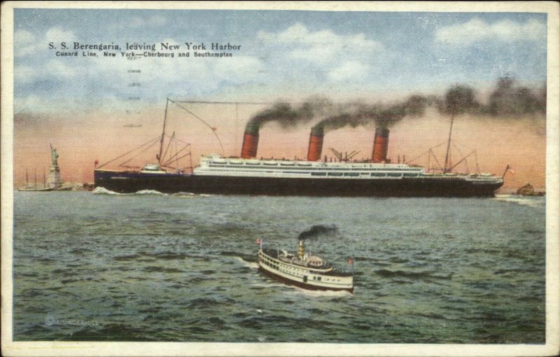 New York City - Steamship SS Berengaria 1930 Used Postcard