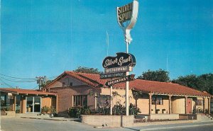 Postcard New Mexico Carlsbad Motel Stevens Silver Springs Restau-9186