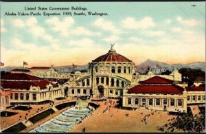 Postcard US Government Buildings Alaska Yukon Pacific Expo Seattle, WA KB14