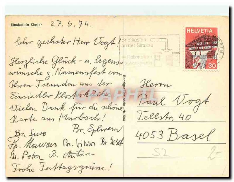 Modern Postcard Einsiedeln