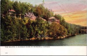 The Bluffs A Summer Home Muskoka Ontario ON Unused Antique Postcard E17