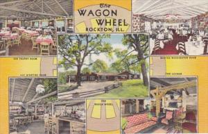 Illinois Rockton The Wagon Wheel Restaurant Curteich