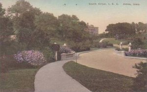 Iowa Ames South Drive Iowa State College Handcolored Albertype