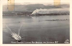 Ferry Chinook Leaving Port Angeles for Victoria BC Canada Real Photo PC J66117