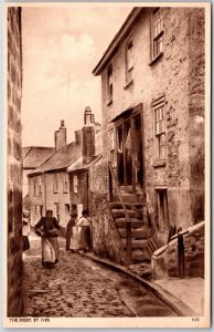 Saint Ives United Kingdom UK, The Digey, Small Town, Street, Vintage Postcard