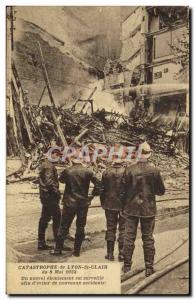 Old Postcard Firefighters Disaster Lyon St Clair May 8, 1932 A new Landslide