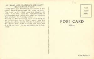 Daytona Beach Florida Daytona Speedway Then and Now Postcard Unused