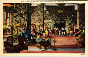 Postcard HOTEL SCENE Asheville North Carolina NC AM1567