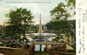 CT - New Haven/Savin Rock. White City, Down the Chutes       (glitter)