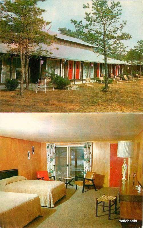 1962 Motel Oriental Interior & Entrance postcard 1308 TICHNOR