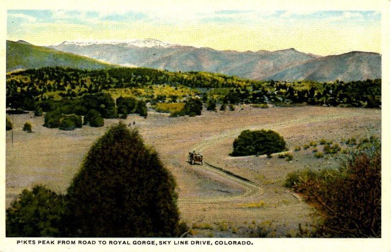 CO - Pike's Peak from Road to Royal Gorge