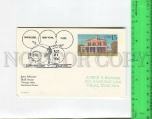 466529 1990 year USA Convention station gymnastics Postal Stationery postcard