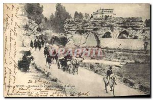 Old Postcard Nice Cimiez Ruins Les Arenes Cavaliers Horses