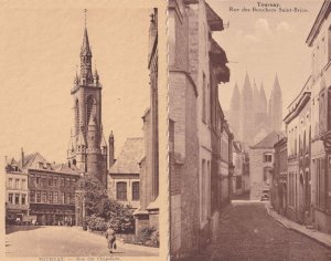 Tournay Rue Des Bouchers Saint Brice Antique French Postcard