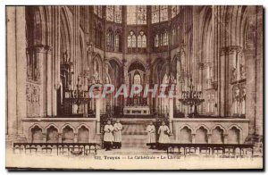 Troyes Old Postcard The Cathedral Choir