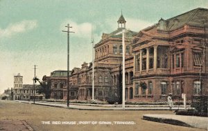 BRITISH WEST INDIES-TRINIDAD-PORT OF SPAIN-THE RED HOUSE~1920s PHOTO POSTCARD