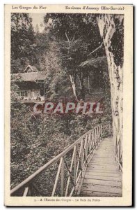 Old Postcard vicinity D & 39Annecy # Gorges du Fier At & # 39entree gorges Wo...