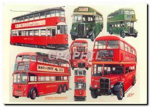 Postcard Modern London's transportation at the start of the new decade