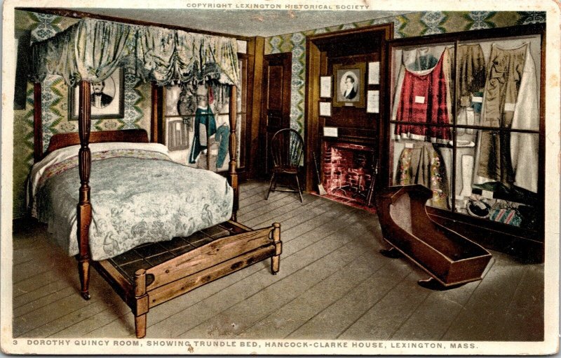 Dorothy Quincy Room Hancock Clarke House Lexington Massachusetts WB Postcard 