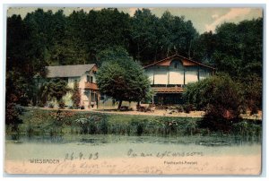 1903 Building View Fischzuchtanstalt Wiesbaden Germany Posted Postcard