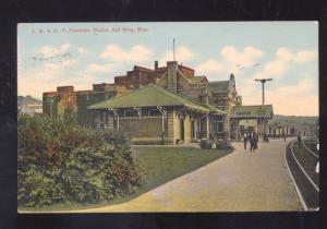 RED WING MINNESOTA RAILROAD DEPOT TRAIN STATION VINTAGE POSTCARD