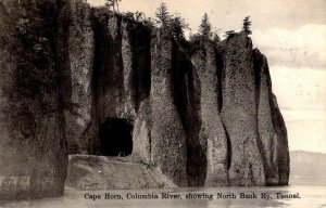 Oregon - Cape Horn, Columbia River, showing North Bank Ry, Tunnel - c1908