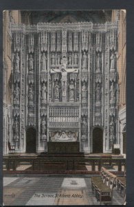 Hertfordshire Postcard - The Screen, St Albans Abbey    RS7749
