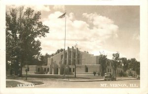 Postcard RPPC Illinois Mt, Vernon Armory 1940s occupation 23-4892
