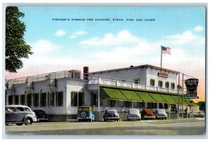 Fischer's Hotel Chicken Steak Fish And Chops Frankenmuth Michigan MI Postcard 