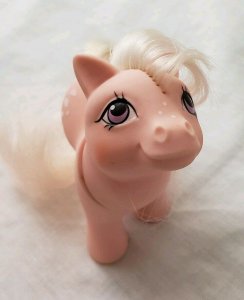 Baby Cotton Candy My Little Pony 1984 G1 W/ Pink Mane, Tail & Body