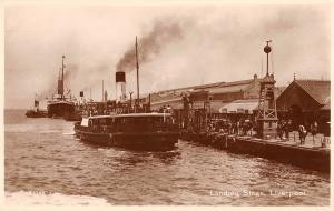 uk32805 landing stage liverpool real photo uk