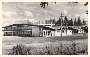 Whitefish Montana Mountain Holiday Motel Real Photo Vintage Postcard AA18556