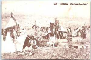 Postcard - An Indian Encampment