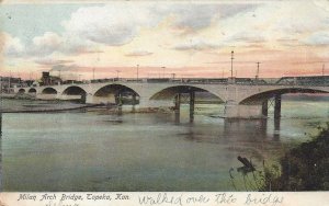 Milan Arch Bridge Topeka Kansas Vintage Postcard  