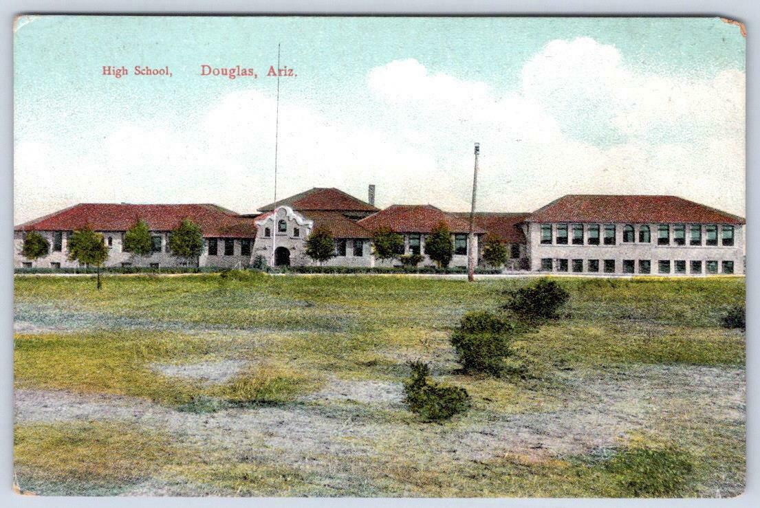 1910'S ERA Douglas Arizona High School Exterior View Antique Postcard ...