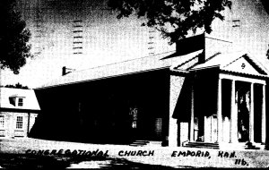 Kansas Emporia Congregational Church 1955 Real Photo