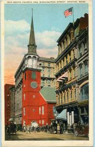 MA - Boston. Old South Church and Washington Street