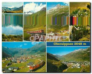 Postcard Modern Oberalppass 2048m mit und Sedrun Andermatt