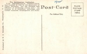 Vintage Postcard 1920's Smithsonian Institution Washington DC District Columbia