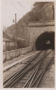 American Unidentified Train Railway Tunnel Real Photo Old Postcard