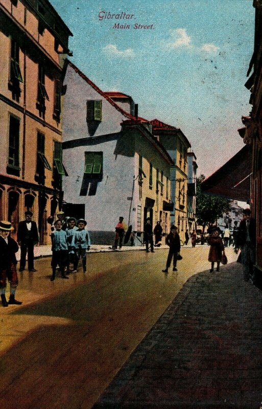 Gibraltar Main Street Vintage Postcard 08.73