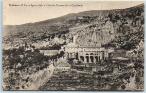 M-26346 The Sacro Speco seen from Monte Francolano or Carpineto Subiaco Rome ...