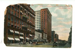 OH - Cleveland. Perry-Payne Building & Rockefeller Building ca 1910 (damaged)