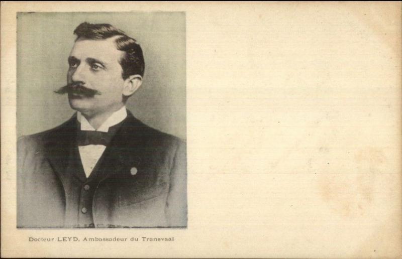 Boer War c1900 French Issue Postcard DOCTOR LEYD AMBASSADOR DU TRANSVAAL gfz