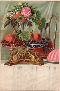 1880s-90s Fruit and Flowers on Table Trade Card