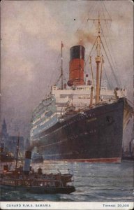 Postcard LIVERPOOL MERSEYSIDE CUNARD LINE RMS Samaria STEAMER STEAMSHIP SHIP