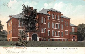 Woodstock Vermont 1907 Postcard High School Building