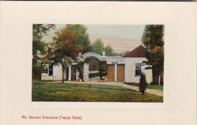 Virginia Mount Vernon Entrance The Texas Gate