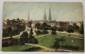 The Three Spires, Coventry 1907 to Kensington London Postcard A17