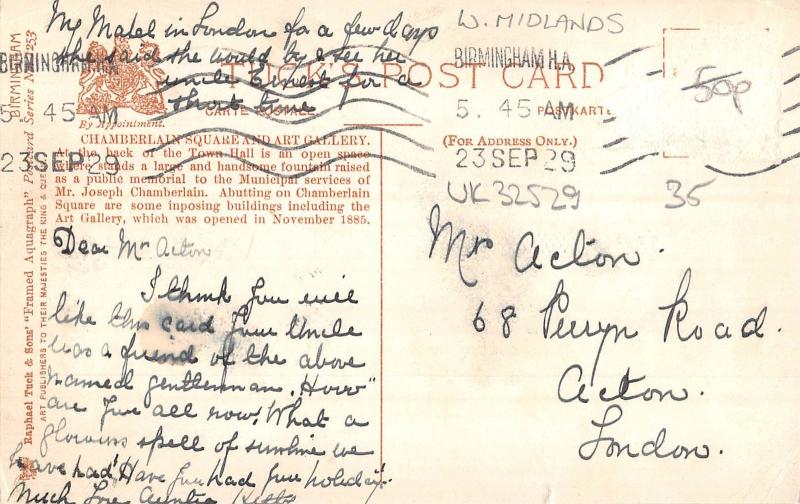 uk32529 chamberlain square and art gallery birmingham  uk